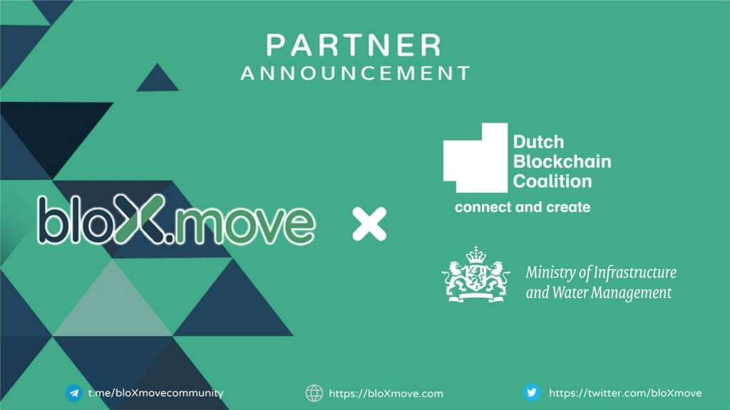 bloXmove partnership with Dutch Blockchain Coalition Ministry of Infrastructure and Water Management